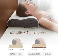アマゾン｜整眠ラボ 低反発枕 日本製 高さ調節可能